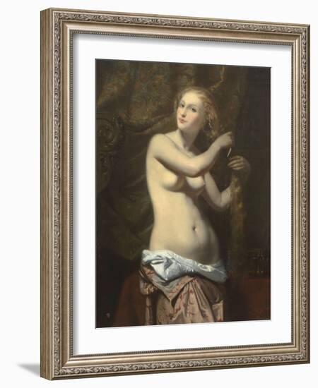 Femme ?a toilette-Jules Claude Ziegler-Framed Giclee Print