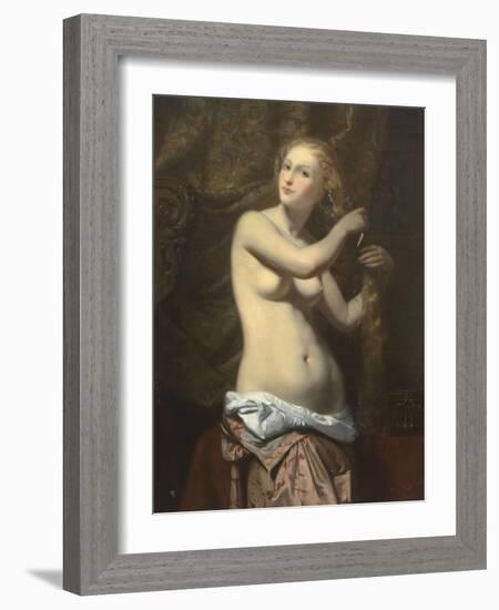 Femme ?a toilette-Jules Claude Ziegler-Framed Giclee Print