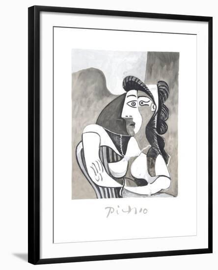 Femme Accoudee au Fauteuil-Pablo Picasso-Framed Collectable Print