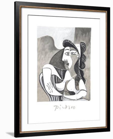 Femme Accoudee au Fauteuil-Pablo Picasso-Framed Collectable Print