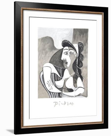 Femme Accoudee au Fauteuil-Pablo Picasso-Framed Collectable Print