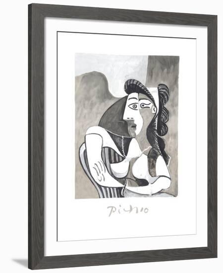 Femme Accoudee au Fauteuil-Pablo Picasso-Framed Collectable Print