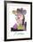 Femme Accoudee En Robe Mauve Et an Drapeau-Pablo Picasso-Framed Collectable Print