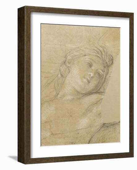 Femme ailée, couchée sur des nuages-Charles Le Brun-Framed Giclee Print
