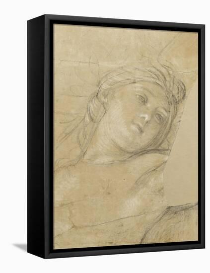 Femme ailée, couchée sur des nuages-Charles Le Brun-Framed Premier Image Canvas