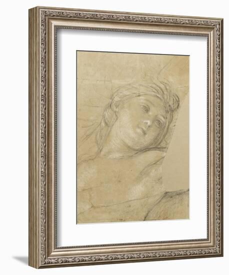 Femme ailée, couchée sur des nuages-Charles Le Brun-Framed Giclee Print