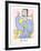 Femme Assise a la Robe Bleue-Pablo Picasso-Framed Collectable Print