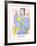 Femme Assise a la Robe Bleue-Pablo Picasso-Framed Collectable Print