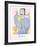 Femme Assise a la Robe Bleue-Pablo Picasso-Framed Collectable Print