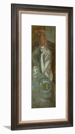 Femme assise, accoude a une table, 1889 R. F.38811.-Paul Helleu-Framed Giclee Print