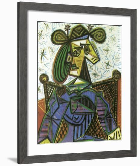 Femme Assise Dans Un, 1941-Pablo Picasso-Framed Art Print