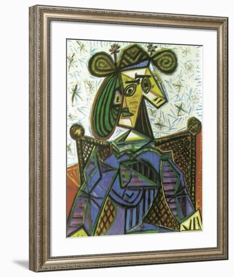 Femme Assise Dans Un, 1941-Pablo Picasso-Framed Art Print