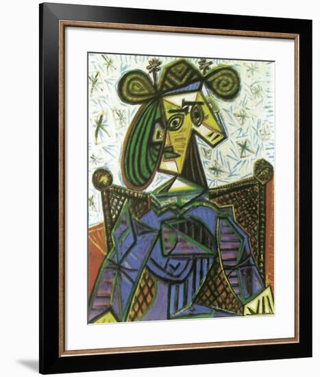 Femme Assise Dans Un, 1941-Pablo Picasso-Framed Art Print