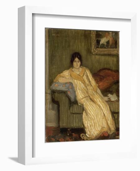 Femme assise dans un canapé-Théophile Alexandre Steinlen-Framed Giclee Print