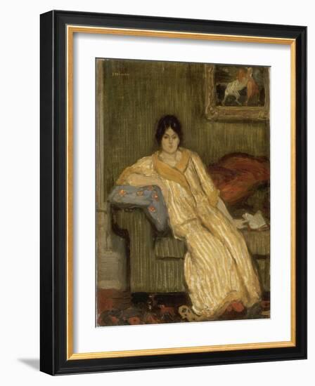 Femme assise dans un canapé-Théophile Alexandre Steinlen-Framed Giclee Print