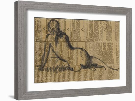 Femme assise de dos-Jean Jacques Henner-Framed Giclee Print