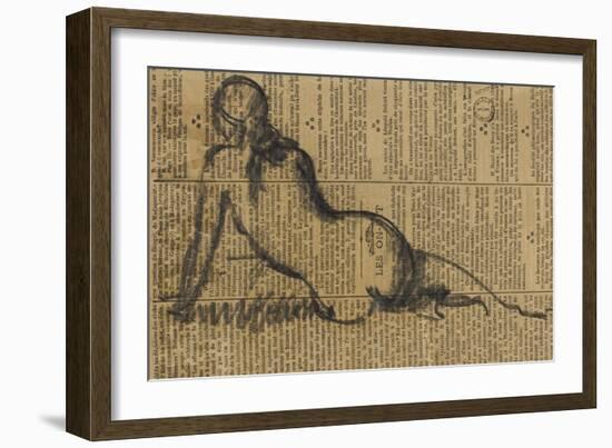 Femme assise de dos-Jean Jacques Henner-Framed Giclee Print