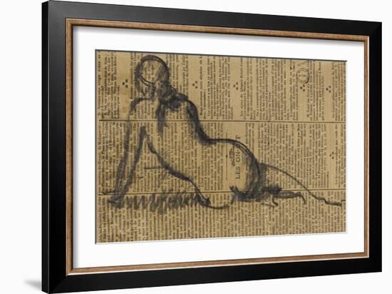 Femme assise de dos-Jean Jacques Henner-Framed Giclee Print