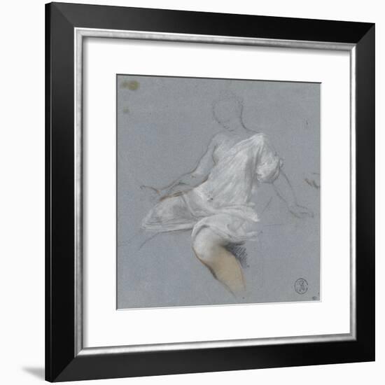 Femme assise, en chemise, tournée vers la gauche-Nicolas Vleughels-Framed Giclee Print