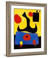 Femme Assise-Joan Miro-Framed Art Print