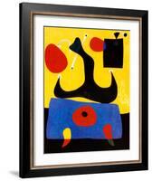 Femme Assise-Joan Miro-Framed Art Print