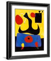 Femme Assise-Joan Miro-Framed Art Print