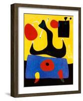 Femme Assise-Joan Miro-Framed Art Print