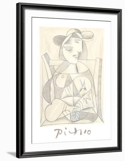 Femme Assise-Pablo Picasso-Framed Collectable Print