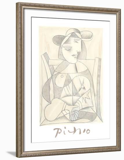 Femme Assise-Pablo Picasso-Framed Collectable Print