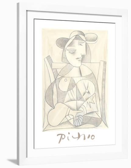 Femme Assise-Pablo Picasso-Framed Collectable Print