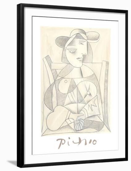 Femme Assise-Pablo Picasso-Framed Collectable Print