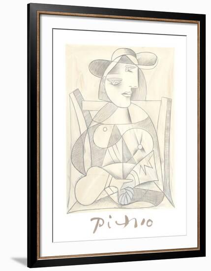 Femme Assise-Pablo Picasso-Framed Collectable Print