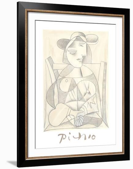 Femme Assise-Pablo Picasso-Framed Collectable Print