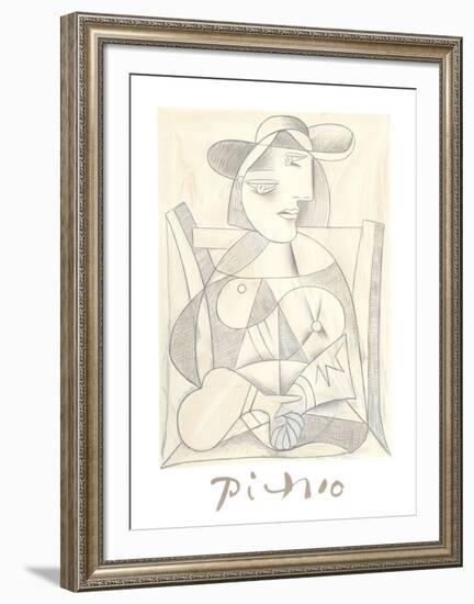 Femme Assise-Pablo Picasso-Framed Collectable Print