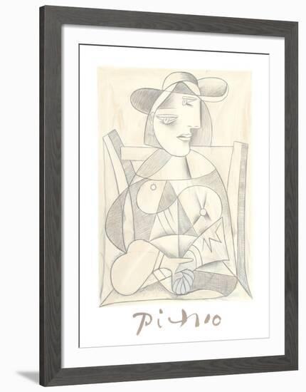 Femme Assise-Pablo Picasso-Framed Collectable Print