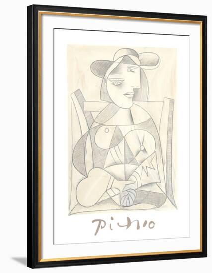 Femme Assise-Pablo Picasso-Framed Collectable Print