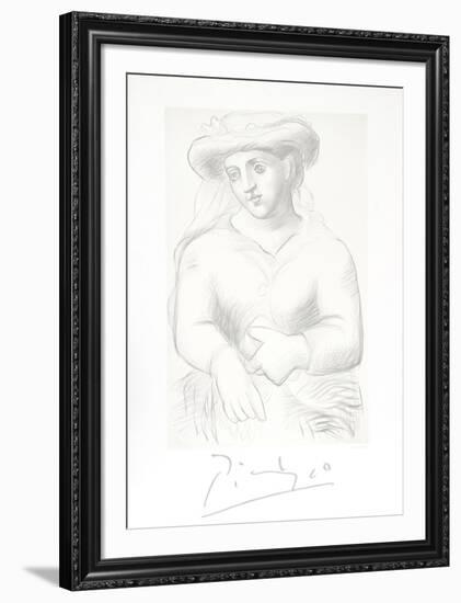 Femme au Chapeau et au Missel-Pablo Picasso-Framed Collectable Print