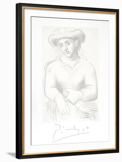 Femme au Chapeau et au Missel-Pablo Picasso-Framed Collectable Print