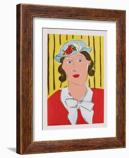 Femme au Chapeau-Henri Matisse-Framed Premium Edition