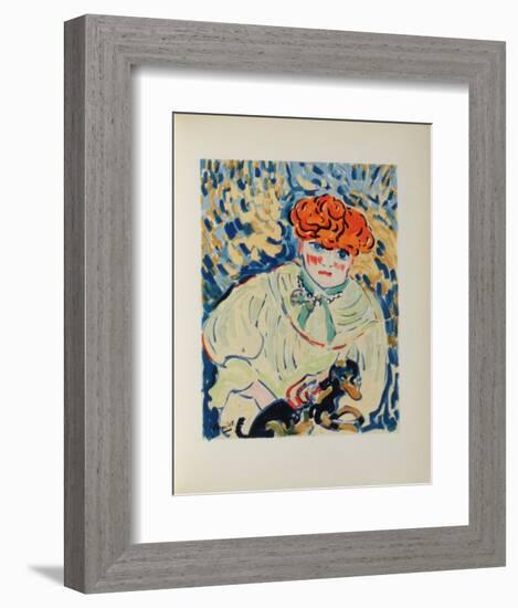 Femme au Chien, 1906-Maurice De Vlaminck-Framed Collectable Print