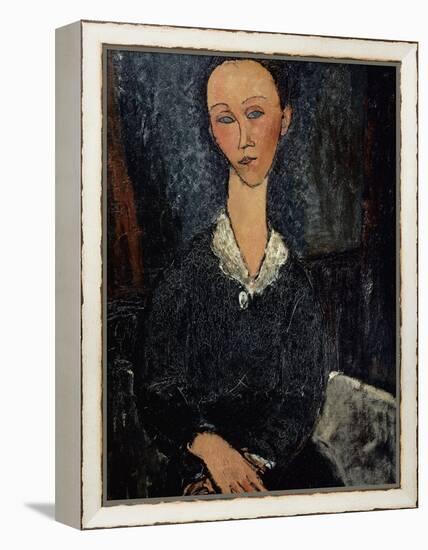 Femme au col blanc-Amedeo Modigliani-Framed Premier Image Canvas