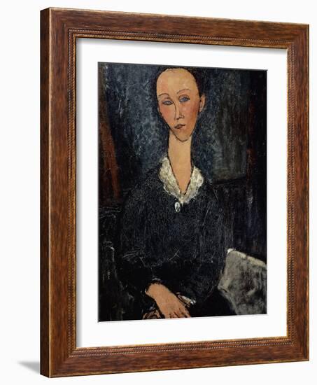 Femme au col blanc-Amedeo Modigliani-Framed Giclee Print