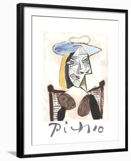 Femme au Fauteuil Canne-Pablo Picasso-Framed Collectable Print