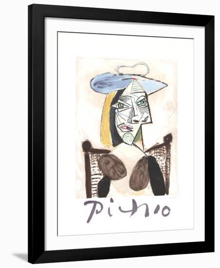 Femme au Fauteuil Canne-Pablo Picasso-Framed Collectable Print