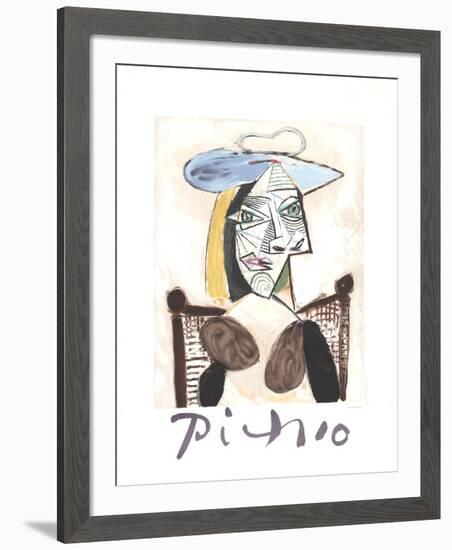 Femme au Fauteuil Canne-Pablo Picasso-Framed Collectable Print