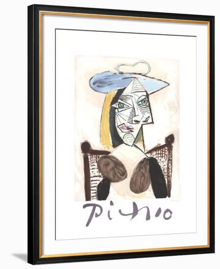 Femme au Fauteuil Canne-Pablo Picasso-Framed Collectable Print