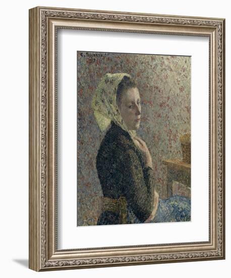 Femme au fichu vert-Camille Pissarro-Framed Giclee Print