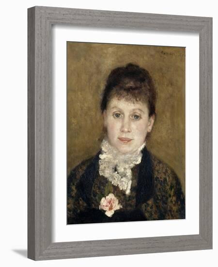 Femme au jabot blanc-Pierre-Auguste Renoir-Framed Giclee Print