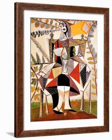 Femme Au Jardin-Pablo Picasso-Framed Art Print