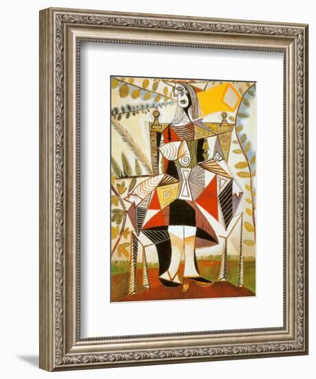 Femme Au Jardin-Pablo Picasso-Framed Art Print